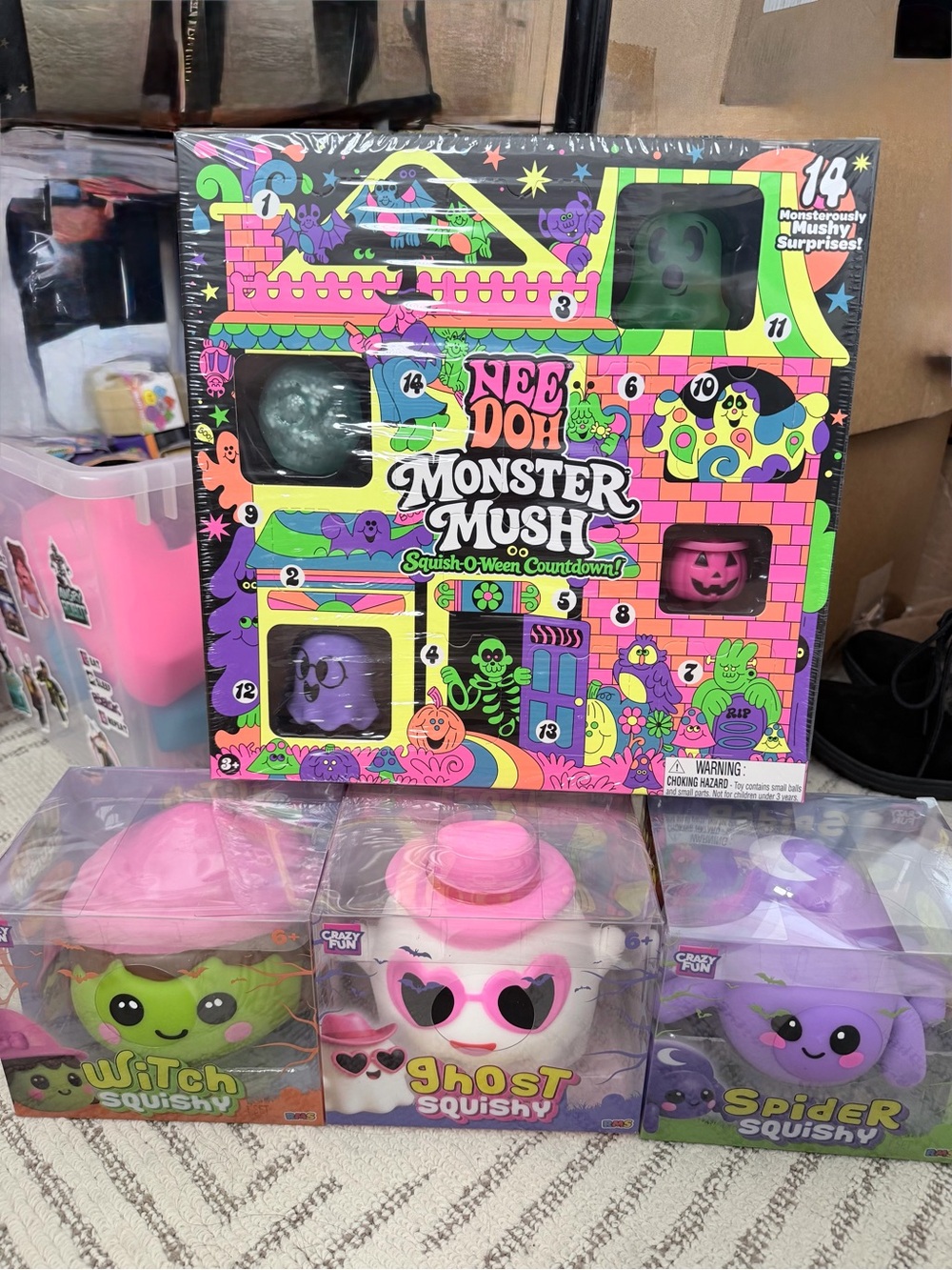 Bunfle Nee Doh Monster Mush Squish-O-Ween Countdown and RMS Halloween Trio